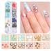 zhiyu snowflake nail sequins christmas snowflake nail slices holographic snowflake nail decals nail glitter sequins with curved tweezers for christmas nail