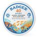 Badger Reef Safe Sunscreen Tin SPF 40 Organic Sunscreen with Mineral Zinc Oxide Broad Spectrum Water Resistant Unscented 2.4 oz