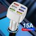 6-Port USB Car Charger QC3.0 Quick Charger Compatible with Compatible for iPhone & Android Samsung Galaxy S10 S9 Plus