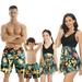 Huakaishijie Family Matching Swimsuit Beach Bikini Sets Swimwear Swimming Trunks Sizes Baby-Kids-Adult