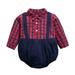 KI-8jcuD Baby Boy Clothes 6-9 Months Fall Winter Toddler Kids Child Baby Boys Long Sleeve Plaid Patchwork Romper Bodysuit Outfits Clothes 1St Birthday Boys Shirt 9 Month Old Baby Boy Clothes Babies