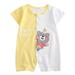 Children Baby Boys Girls Cartoon Romper Short Sleeve Cute Animals Jumpsuit Outfits Clothes Toddler Boy Dinosaur Birthday