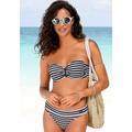 Bandeau-Bikini-Top VENICE BEACH "Summer" Gr. 42, Cup B, schwarz-weiß (schwarz, weiß, gestreift) Damen Bikini-Oberteile Ocean Blue