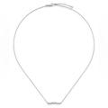 Gucci Jewelry | Gucci 18k White Gold Link To Love Diamond Bar Necklace | Color: Silver | Size: 17.7”