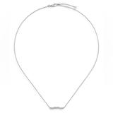 Gucci Jewelry | Gucci 18k White Gold Link To Love Diamond Bar Necklace | Color: Silver | Size: 17.7”