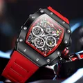 ONOLA-Montre à quartz de sport avec bracelet en silicone pour homme date automatique horloge à