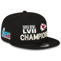 Men's New Era Black Kansas City Chiefs Super Bowl LVII Champions Parade 9FIFTY Snapback Hat