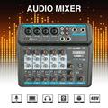 6-Channels Sound Mixing Mixer USB Audio DJ Console Live Recording Mixer