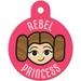 Rebel Princess Leia Large Circle Star Wars Pet ID Tag