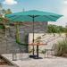 Serwall 8 x 10 ft Outdoor Rectangular Patio Market Umbrella Turquoise