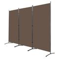 JVVMNJLK Indoor Room Divider Portable Office Divider Convenient Movable(3-Panel) Folding Partition Privacy Screen for Bedroom Dining Room Study 102 W x 19.7 D x 71.3 H Brown