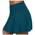 solacol Sport Skirt Shorts for Women Golf Shorts Women Sport Shorts Women Womens Tennis Skirts Run Yoga Inner Shorts Elastic Sports Golf Pockets Hakama Womens Shorts with Pockets