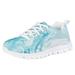 Pzuqiu Marble Print Little Girls Sneakers Teal Size 11.5 Lightweight Running Tennis Shoes Casual Walking Shoes Outdoor Sport Shoes Flats