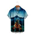 Naruto Print Button Down Short Sleeve Shirt Mens Novelty Shirt Hawaiian Shirt Mens Unique Mens Bowling Shirt Print Hawaiian Shirts Short Sleeved Top for Travelling and Dating