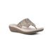 Wide Width Women's Cienna Sandals by Cliffs in Stone Fabric (Size 8 W)