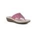 Wide Width Women's Cienna Sandals by Cliffs in Magneta Fabric (Size 7 W)