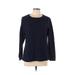 Croft & Barrow Sweatshirt: Blue Tops - Women's Size Large