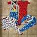 Disney Pajamas | 4t Pajamas Bundle | Color: Blue/Red | Size: 4tb