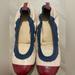 J. Crew Shoes | Jcrew Cap Toe Flats | Color: Red/White | Size: 7.5