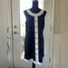 Michael Kors Dresses | Michael Kors Navy And White Sleeveless Dress Size 10p | Color: White | Size: 10p