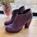 Anthropologie Shoes | Anthropologie Purple Heeled Booties | Color: Purple | Size: 37eu