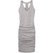 Athleta Dresses | Athleta Ember Striped Dress Racerback Ruched Grey | Color: Gray/White | Size: S