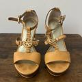 Coach Shoes | Euc Coach Tan Wedges Size 6.5 | Color: Tan | Size: 6.5