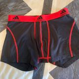 Adidas Underwear & Socks | Adidas Bxer Brief Medium 32-34 Black/Red Men Boxer Brief Adidas | Color: Black/Red | Size: M