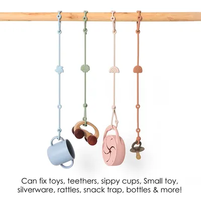 TeWindsor-Sangle de jouet anti-perte réglable pour bébés laisses de sucette en silicone jouets