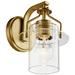 Kichler Everett 9.25" High Brass and Clear Glass Wall Sconce