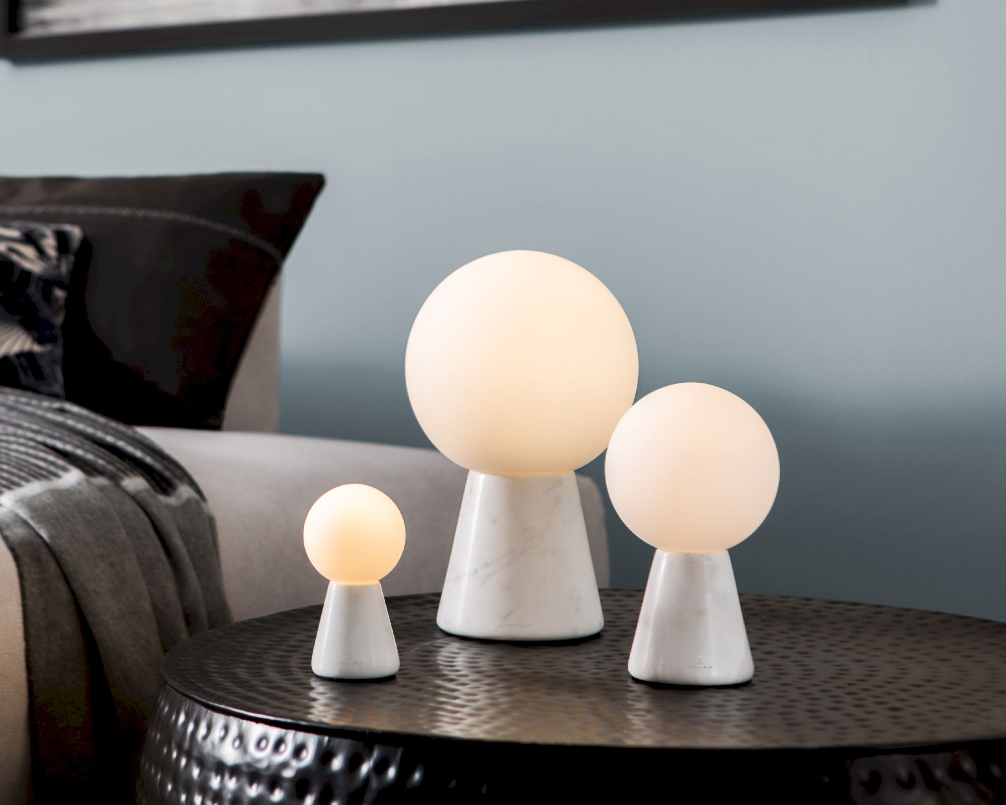 Villeroy&Boch »Carrara« Tischleuchte Marmor weiß 30 cm Image