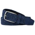 Belts Veloursleder-Flechtgürtel, 95 cm - Navy, Herren, aus Leder