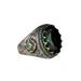 Pgeraug gifts for women Large Saphire Ring Round Green Gemstone Ring Vintage Ring Diamond Ring Gift Ring Peacock Shape Peacock Ring Diamond Ring Big Diamond Ring the ring C