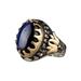 xinqinghao large saphire ring round blue gemstone ring vintage ring diamond ring gift ring peacock shape peacock ring diamond ring big diamond ring b