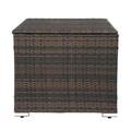 Ktaxon 67 Gallon Square Brown Gradient Iron Frame Can Be Stored Rattan Locker