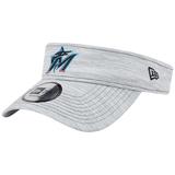 Men's New Era Gray Miami Marlins Adjustable Visor