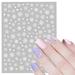 zhiyu christmas nail decals xmas 3d nail self-adhesive stickers santa claus snowflakes snowmen christmas bells for women girls kids diy nail design manicure