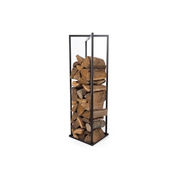 Perel Kaminholzregal, schwarz, 34 x 34 x 118 cm Image