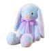 Tregren Bunny Stuffed Animal with Long Floppy Ears Colorful Tie Dye Rabbit Plush Toy Bedtime Friend for Boys Girls