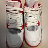 Nike Shoes | Nike Air Jordan 4’s Fire Red | Color: Black/Red | Size: 8