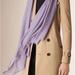 Burberry Accessories | Burberry Lightweight Solid Cashmere Scarf | Color: Purple | Size: Os