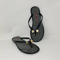 Coach Shoes | Coach Landon Jelly Flip Flops Black Size 6 | Color: Black/Gold | Size: 6