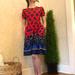 Lularoe Dresses | Lularoe Fit And Flare Dress | Color: Blue/Red | Size: Xs