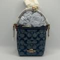 Coach Accessories | Coach C8223 Val Duffle Bag Charm Key Chain Coin Purse Denim D17 | Color: Gold | Size: Os