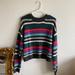 American Eagle Outfitters Sweaters | American Eagle Super Cozy Striped Sweater | Color: Green/Purple | Size: S