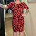 Lularoe Dresses | Lularoe Retro Rose Print Julia Dress Size Small | Color: Pink/Red | Size: S