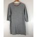 J. Crew Dresses | J. Crew Heather Gray 3/4 Sleeves Sweatshirt Dress Crewneck Pullover Casual Sz L | Color: Gray | Size: L