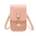 JDEFEG Small Briefcase Bag Fashion Women Artificial Leather Solid Color Hasp Phone Bag Shoulder Bag Messenger Bag Briefcase for Women Teal Pink One Size