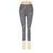 Marika Sport Active Pants - Mid/Reg Rise Skinny Leg Cropped: Gray Activewear - Women's Size Medium