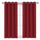 APEX FURNISHINGS Blackout Curtains For Living Room Décor, Insulated Thermal Curtains For Bedroom, Door Curtain, Eyelet Curtains 2 Panels With Tiebacks, Red Curtains (90x108) Inches